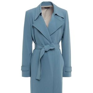 NWT Theory Oakland Trench Coat In Crepe Size S